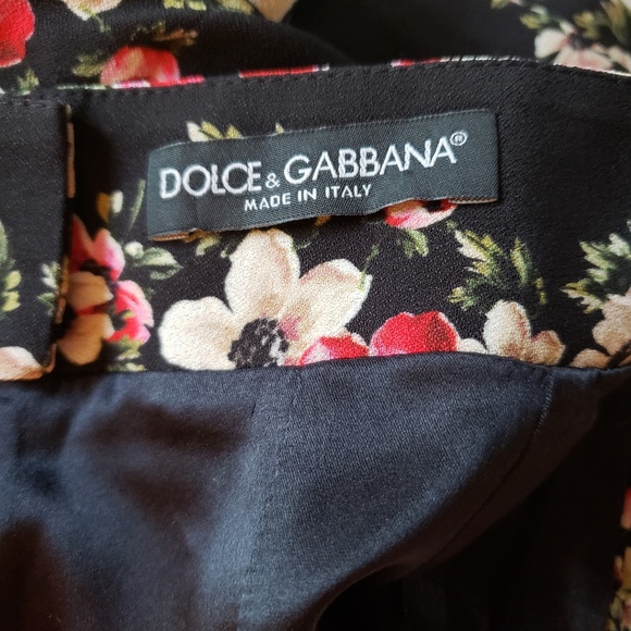 $975 Dolce & Gabbana Floral Pencil Skirt Sz 44 M